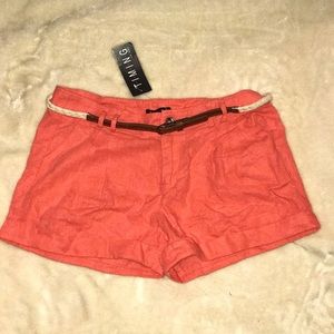 Peach colored shorts